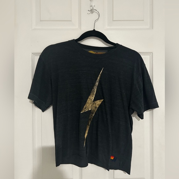 Aviator Nation Cropped Tee with Bolt Size Medium - Picture 1 of 3